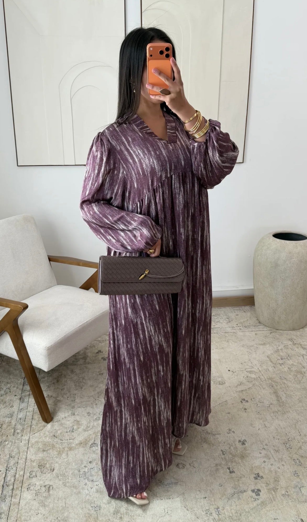 Abaya premium estilo minimalista