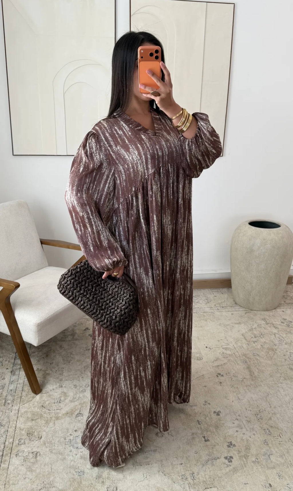 Abaya premium estilo minimalista