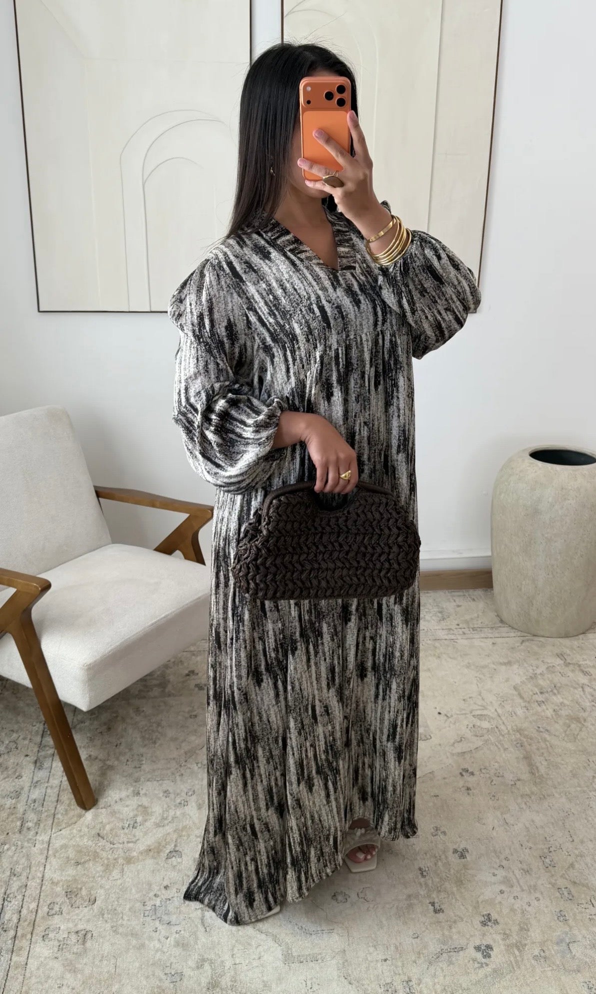 Abaya premium estilo minimalista
